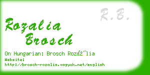 rozalia brosch business card